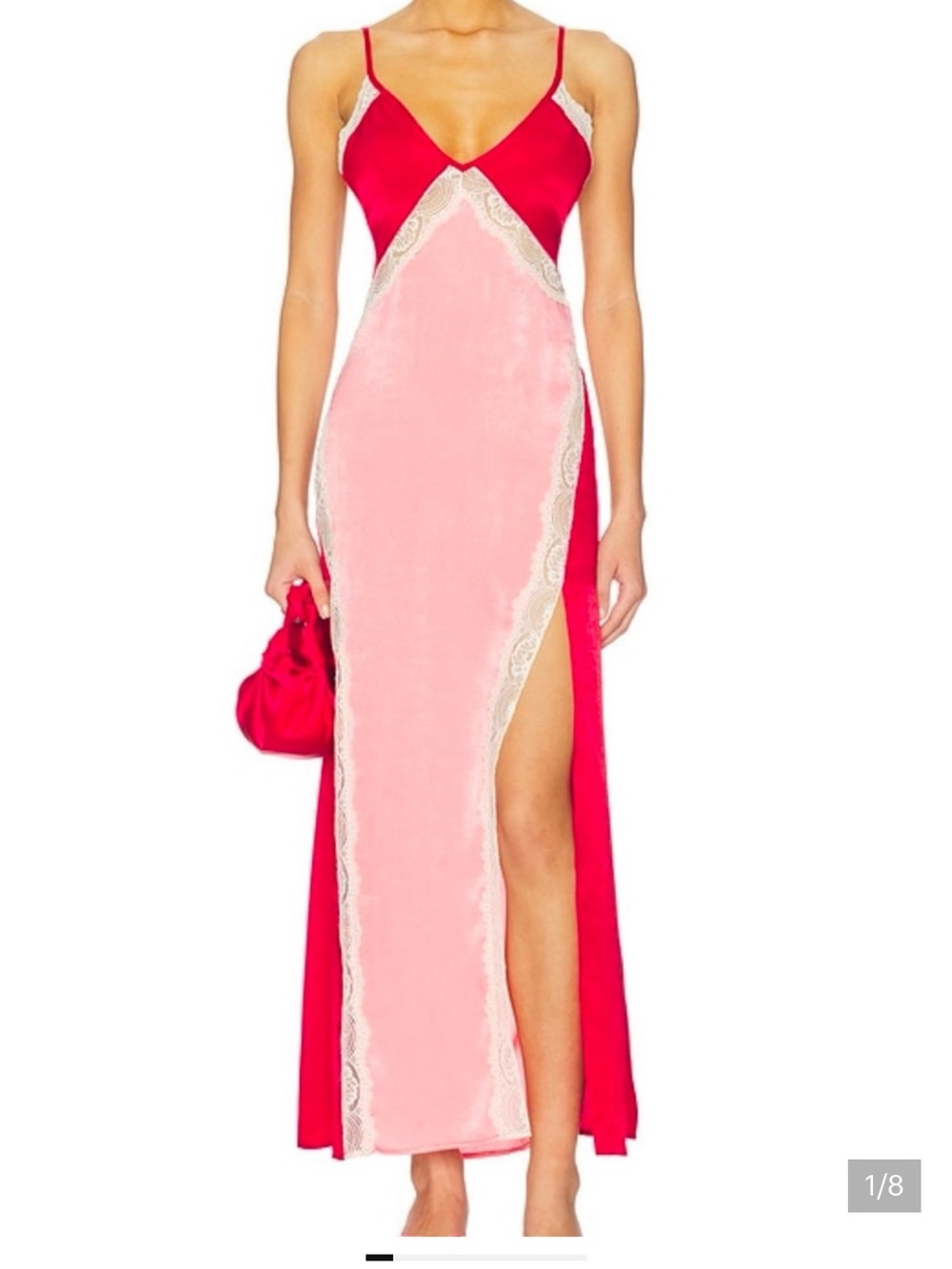 Free People Slip Maxi Dress in Pink and Hot Pink